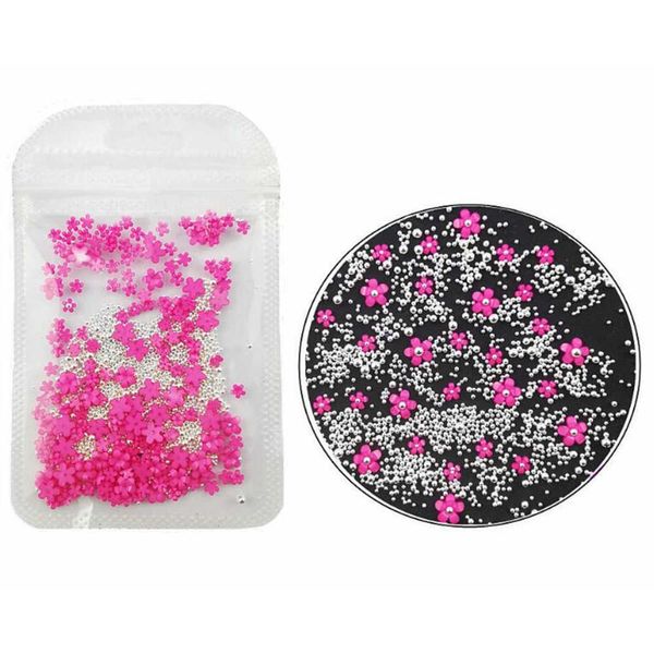 Calcomanías de 12 colores calcomanías decoraciones de arte de uñas salón belleza 3d joyería de flores de tamaño miministro de bola de acero para accesorios profesionales manicura de bricolaje