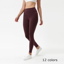 12 couleurs femmes filles longs pantalons taille haute en cours d'exécution serrés leggings de mode dames tenues de yoga décontractées vêtements de sport pour adultes exercice Fiess Wear