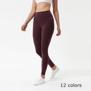 12 colores Mujeres Niñas Pantalones largos de cintura alta Correr ajustados Leggings de moda Señoras Trajes de yoga ocasionales Ropa deportiva para adultos Ejercicio Ropa de deporte