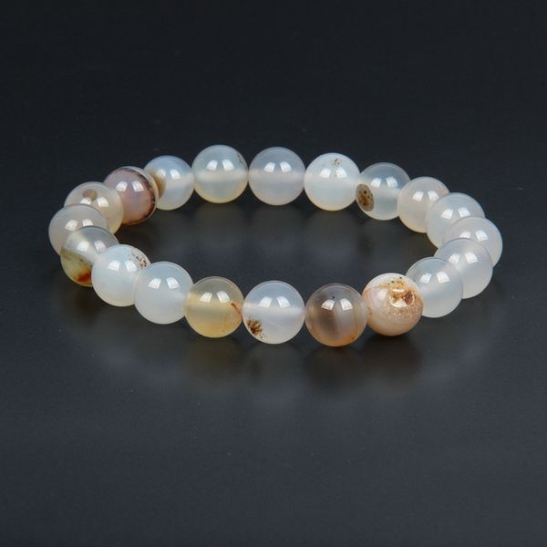 12 Design 10 mm Bracelet en pierre d'onyx naturel Men en gros 10pcs / lot Bracelet perlé pour les femmes best-ami bijoux cadeau