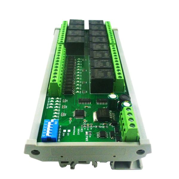 12-DI 12-DO DC 12V 24V RS485 Tablero IO Introducción NPN aislada ópticamente 12 Salida de retransmisión Modbus RTU Módulo