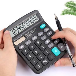 12 cijfers Solar 837 Calculators, Dual Power Supply Student Calculator Office School Supplies Black 2021