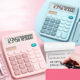 12 cijfers Solar 837-rekenmachines, Dual Power Supply Student Calculator Office School Supplies 2 Colors