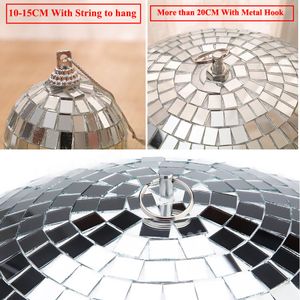 12 '' Disco Ball Silver Hanging Mirror Disco Ball Reflective Mirror Disco Ball Ornament for Party Holiday Wedding Stage Decor