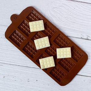 12 Zelfs chocoladegal siliconen schimmel Fondant Wafles Molds Diy Candy Bar Schimmel Cake Decoratie Tools Keuken Bakaccessoires voor DIY Candy Bar Mold