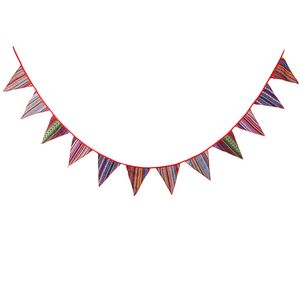 12 vlaggen 3.2m Outdoor tent etnische stijl polyester stoffen bunting wimpel vlaggen banner garland bruiloft / verjaardag partij decoratie