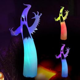 Décoration extérieure fantôme gonflable d'Halloween de 12 pieds avec LED intégrée, énorme explosion, cour intérieure, jardin, pelouse, fête, décor effrayant, blanc 289Y