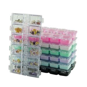 12 Grids Lege Opbergdoos Strass Acryl Kristal Kralen Sieraden Decoratie Nail Art Accessoires Pillen Container Case F2517 Sttin