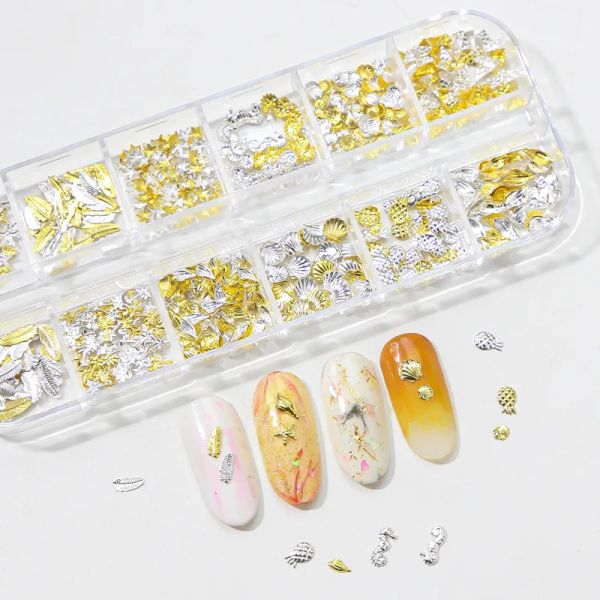12 grilles Accessoires d'art nail kits AB / Hinaistones clairs 3D GEMS GEMS PERLES PERLS DIY MANICURE DÉCORATIONS POUR LES Nails Design