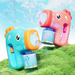 12 trous Electric Bubble Gun Kids Toy Bubbles Machine Blower Automatic Soon avec des jeux de fête d'extérieur légers