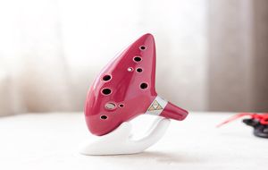 12 trous Ocarina Ceramic Alto C avec Song Book Display Stand Party Faven6250177