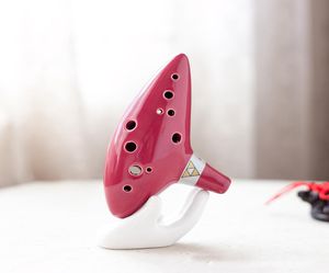 12 trous Ocarina Ceramic Alto C avec Song Book Display Stand Party Party4498899