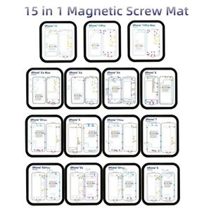 15 in 1 Magnetic Screws Mat Keeper Memory Chart Mat for iPhone 6 6S 7 8 X XS Max XR Teardown 12 in 1 Repair Guide Pad All in 1 Set