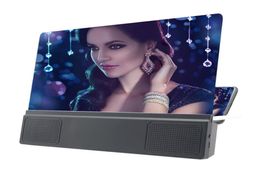 Amplificador de vídeo HD con altavoz estéreo Bluetooth y lupa de pantalla de teléfono móvil 3D de 12 pulgadas 9462904