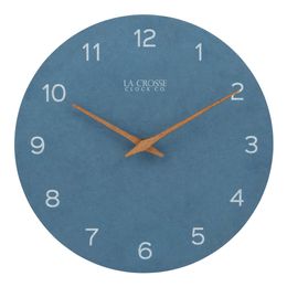 Horloge murale analogique au quartz bleu 12 pouces, 404-3630A