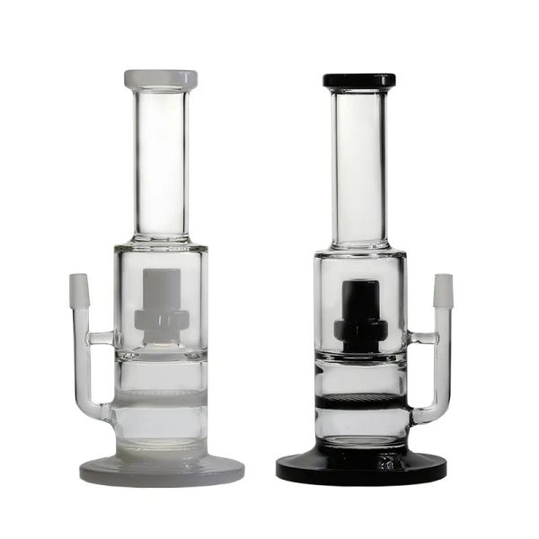 12 pouces en verre borosilicaté Bong Pipe à fumer Dab plate-forme pétrolière percolateurs à dôme fendu jolies conduites d'eau de fleur d'eau Jade narguilés LL