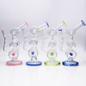 12 pouces coloré Bong Water Pipes Borosilicate pipe à eau avec bol et quartz banger gratuitement