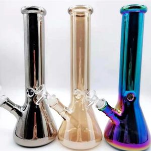 Bong en verre galvanisé de 12 pouces avec bécher, tuyau ionique pour fumer en verre de Shisha, pour hommes et femmes