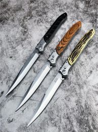 12 pouces Extra grande armée Tactical Spring Assist Assist Fold Fold Stiletto Knifes Military Swords Blade Wood Pandage extérieur chasse K8024194