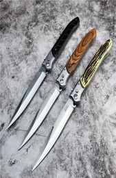 12 pouces Extra grande armée Tactical Spring Assist Assist Fold Fold Stiletto Knifes Military Swords Blade Wood Pandage d'extérieur Hunting K7199441