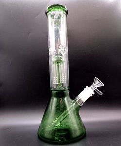 12 inch Groen Glas Waterpijpen Vrouw 18mm Super Dikke Rechte Water Bong met Boom Arm Perc