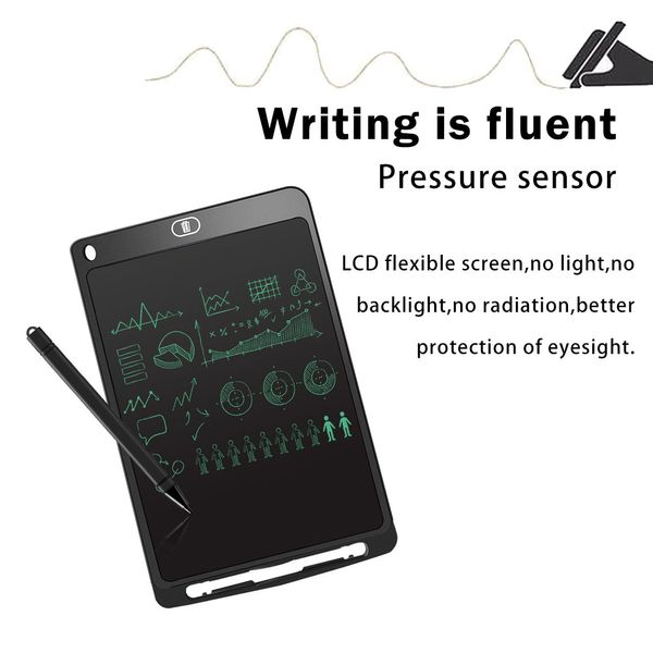 Tableta de escritura LCD de 12 pulgadas Tablero de garabatos de dibujo electrónico Bloc de escritura colorido digital Regalo para niños y adultos Proteger los ojos UF569