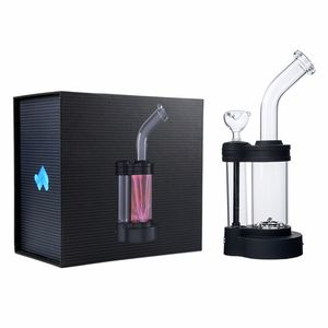 12 pouces Led Plasma Narguilés 5mm D'épaisseur Bong En Verre Avec Bol Conduite D'eau 14mm Femelle Joint Huile Dab Rigs Boîte emballage