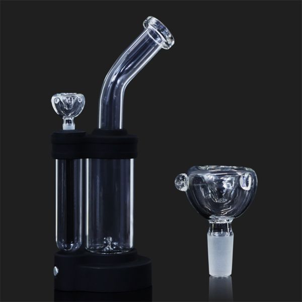 12 pouces Led Plasma Narguilés Haute Qualité Lueur Dans Les Tuyaux D'eau Sombres Avec Boîte D'emballage Bongs En Verre Huile Dab Rigs 14mm Joint Femelle Avec Bol 5mm D'épaisseur WP2234