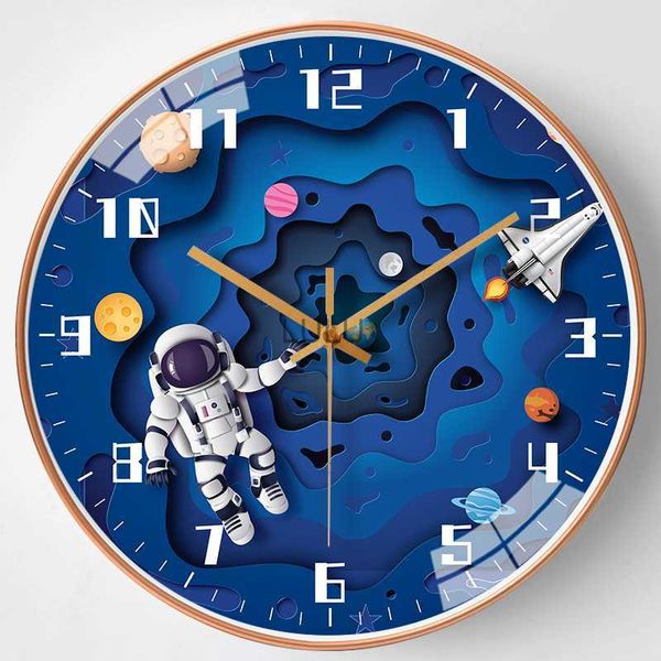 12 pouces mouvement silencieux enfants horloge murale sans tic-tac enfants horloges à Quartz rondes pour la maison école chambre salon décoration murale HKD230825 HKD230825