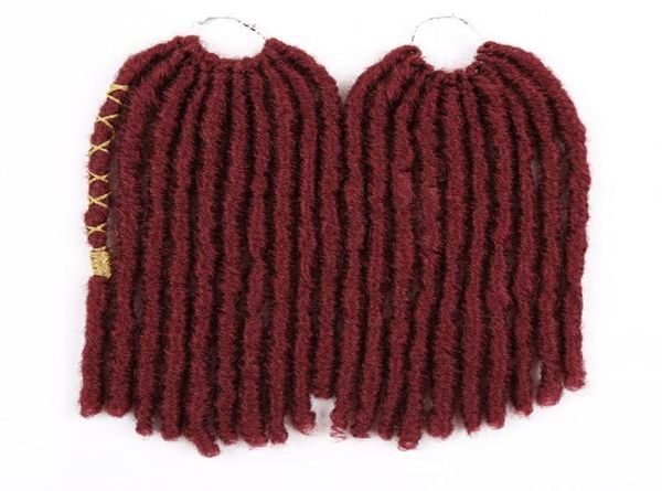 Extensions capillaires synthétiques lisses de 12 pouces, Faux Locs tressés au Crochet, tresses en Fiber de haute température, Dreadlocks1348789