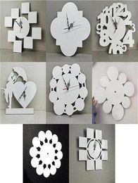 Relojes de pared en blanco de sublimación de 12 pulgadas Patrón de imagen DIY Transferencia de calor Reloj MDF Decoraciones para el hogar 8 estilos XD24596233i321K1983215