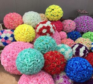 12 pouces de soie de mariage Pomander Kissing Ball boule de fleur décorer fleur fleur artificielle pour le marché de jardin de mariage d2941916