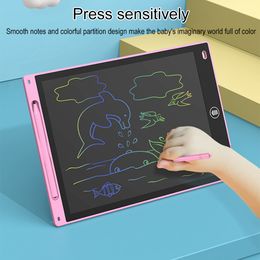 Carte d'écriture de 12 pouces Tablette LCD Digital Colorful Handwriting Board Electronic Manushing Pad Toys for Child Gift