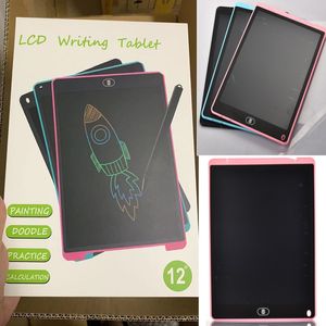 Tablette d'écriture Portable de 12 pouces, écran coloré, bloc-notes LCD, bloc-notes graphique pour dessin, tableau noir