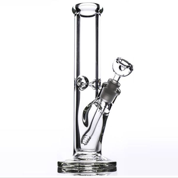 Narguilés 30CM 9mm Bongs Verre Épais Plate-Forme Pétrolière Droite Bubbler Conception Classique Conduites D'eau Super Lourd avec Accessoires Fumeurs