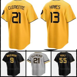 Camiseta de béisbol City Connect Oneil Cruz Roberto Clemente Barry Bonds Ke'Bryan Hayes McCutchen Reynolds Bednar Connor Marcano Suwinski Ji-hwan Bae Henry Davis