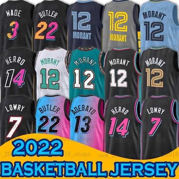 12 Ja Morant Jersey Baloncesto Jimmy Butler Dwyane Wade Bam Ado Kyle Lowry Tyler Herro 22 3 Stephen Curry Klay