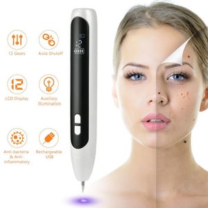 12 Level Laser Plasma Mole Remover Pen Tattoo Sproet Dark Spot Gum Skin Face Tag Removal Tool Family Salon Body Beauty Care