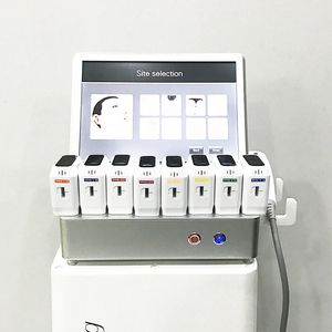 12 lignes 3D 4D HIFU Face Lifting Machine avec 8 cartouches Ultrasons focalisés à haute intensité raffermissant l'élimination des rides Beauty Spa Equipment