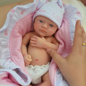 12 Micro Preemie Cuerpo completo Silicona Baby Doll Boy Toby Girl Luna Realista Reborn Surprice Niños Antiestrés 240223