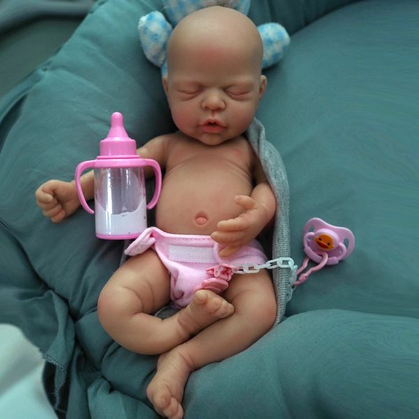 12 Micro Preemie corps complet Silicone bébé poupée garçon Liam fille Nova réaliste Reborn poupée Surprice enfants Anti-Stress 240123