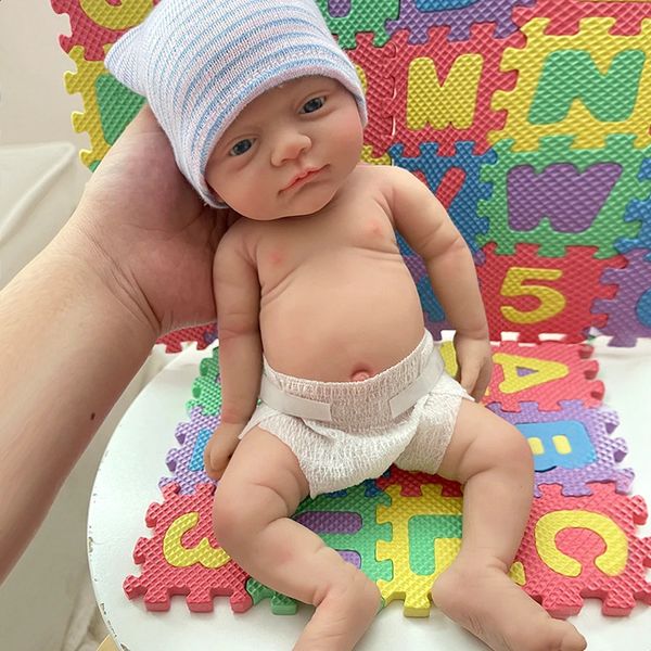 12 Micro Preemie corps complet Silicone bébé poupée fille Luna garçon Toby réaliste renaître Surprice enfants AntiStress 240122