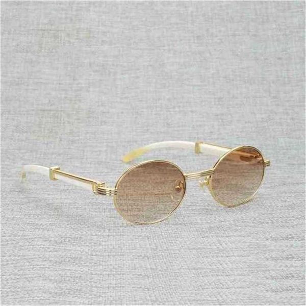 12% de réduction Lunettes de soleil en bois naturel hommes ronds noir blanc corne de buffle lunettes claires monture en métal Oculos nuances en bois pour accessoires d'étéKajia nouveau