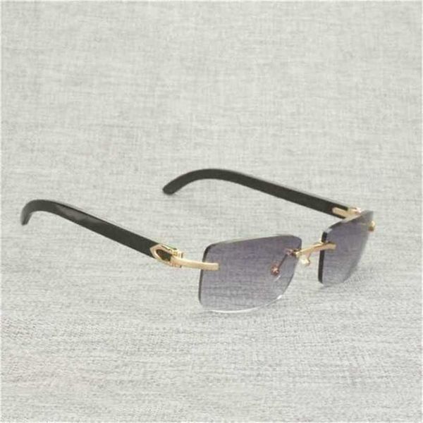 12% de descuento en gafas de sol Diseñador de tendencias Huella digital Madera natural Hombres Cuernos de búfalo Gafas con montura aleatoria Mujeres para accesorios al aire libre Ojos Gap cuadrado 012NKajia Nuevo