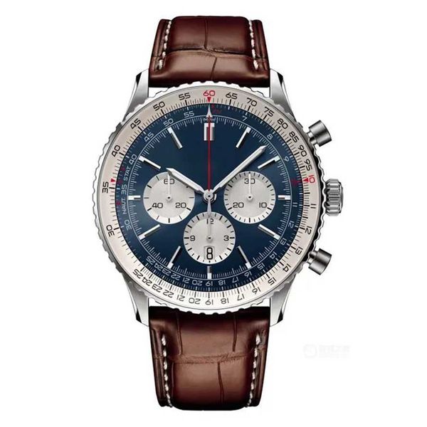 12% de descuento en reloj Reloj para hombre Automático 50 mm Correa de cuero Azul Negro Zafiro Super luminoso montre de luxe b2