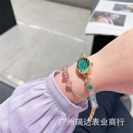 12% KORTING horloge Horloge Xiangjia Licht Luxe Jade Armband met Gans Eivormige wijzerplaat Klein en delicaat Hand Decoratief Quartz Dameseditie
