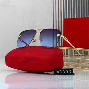 12% KORTING Groothandel in zonnebrillen Getrimd Frameloos Ocean Toad Piece Fashion Street Shoot-zonnebril Veelzijdige internet rode bril