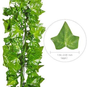 12 Pack Artificial Ivy Fake Greenery Leaf Garland planten Vine gebladerte bloemen voor bruiloft tuinhuis keukenkantoor muur decor