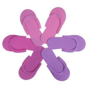 12 paar wegwerpslippers Spa-schuim Slippers Salonsandalen Pedicuregereedschap Draagbaar Strand Reizen Feest Thuis Gast Bonquet 231226 GAI GAI GAI