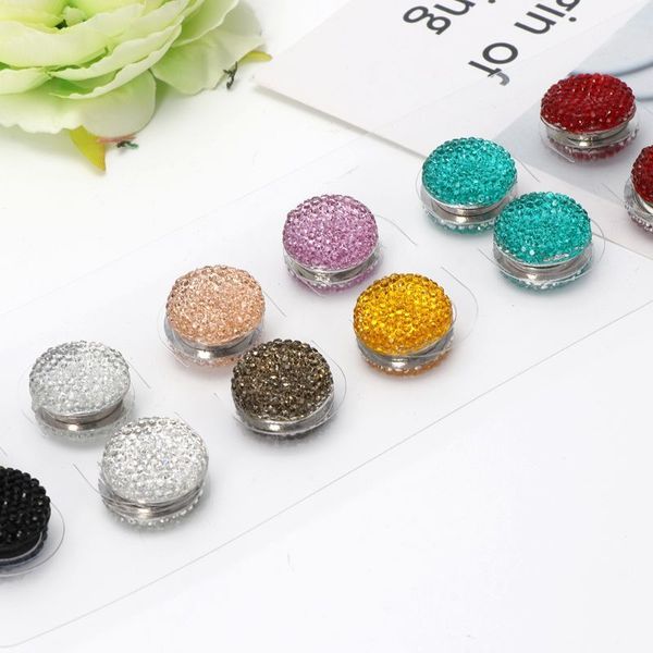 12 Paires Musulman Multi-Usage Strass Magnétique Écharpe Broches Rondes Hijab Pins 85LB